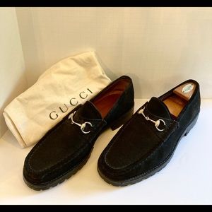 Men’s Black Suede Gucci Loafers 10.5